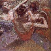Dancer triming dress Edgar Degas